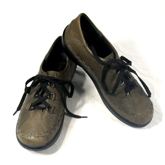 ZIERA Allsports W Comfort Walking Shoes Lace Up Olive Green Wms Size EU 42 *** - Picture 1 of 11